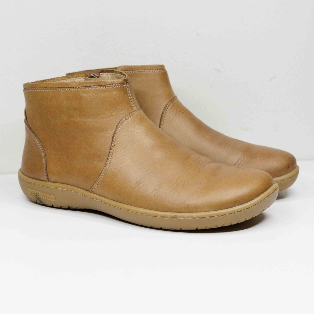 BIRKENSTOCK Bennington Leather Ankle Boots Caramel Tan Womens 36 US 5-5.5